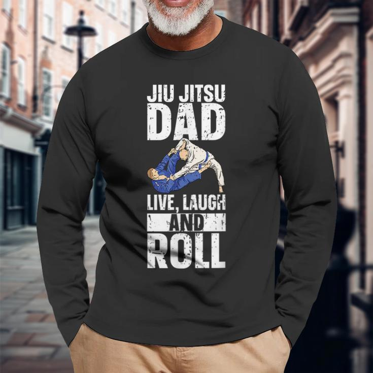 Brazilian Jiu Jitsu Dad Bjj Mixed Martial Jiu Jitsu Gi Jiu Long Sleeve T-Shirt Gifts for Old Men