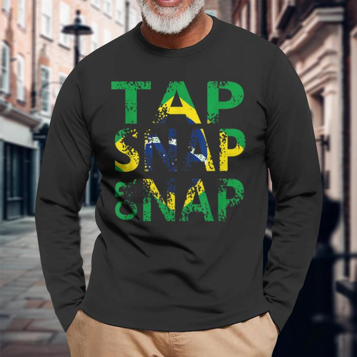 Brazilian Jiu Jitsu Tap Snap Or Nap Long Sleeve T-Shirt Gifts for Old Men