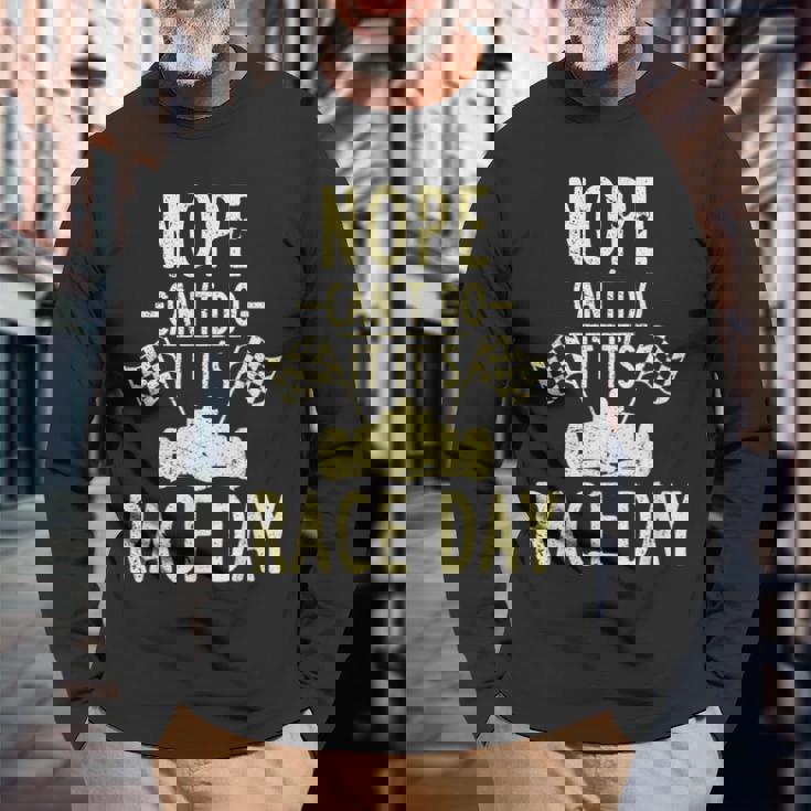 Car Racing Its Race Day Dragcar Racing Long Sleeve T-Shirt T-Shirt Gifts for Old Men