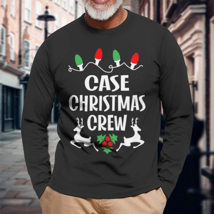 Case Name Christmas Crew Case Long Sleeve T-Shirt Gifts for Old Men