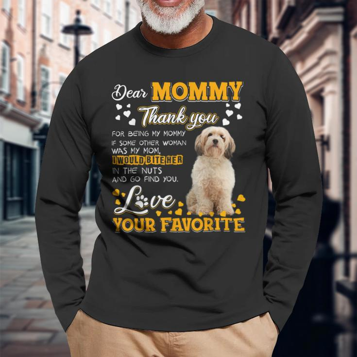 Cavachon Dear Mommy Thank You For Being My Mommy Long Sleeve T-Shirt Gifts for Old Men