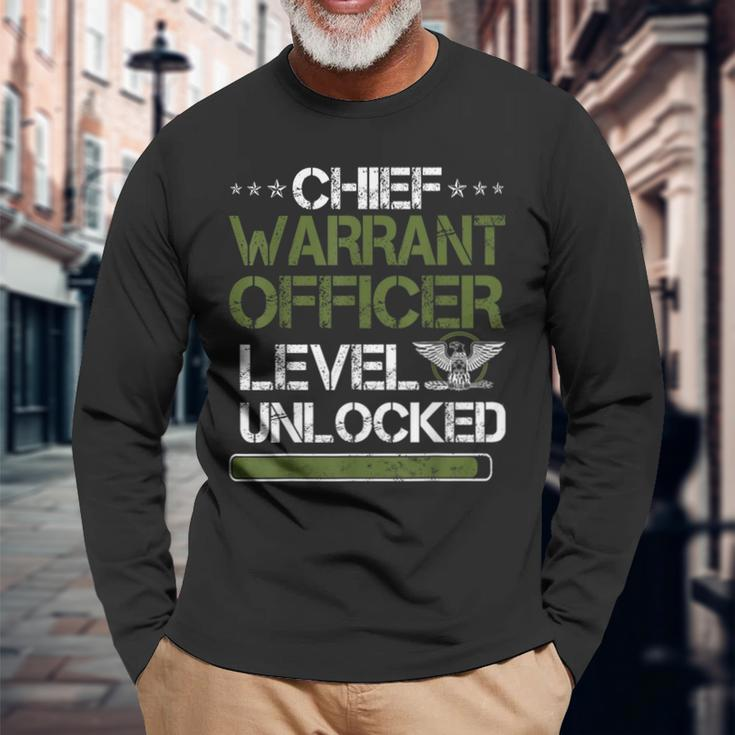 Chief Warrant Officer Leverl Unlocked Us Army Cwo Long Sleeve T-Shirt Gifts for Old Men