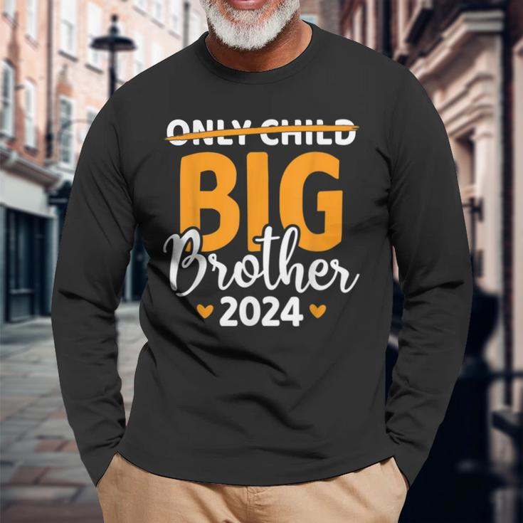 Only Child Expires Big Brother 2024 Pregnancy Announcement Long Sleeve T-Shirt Gifts for Old Men