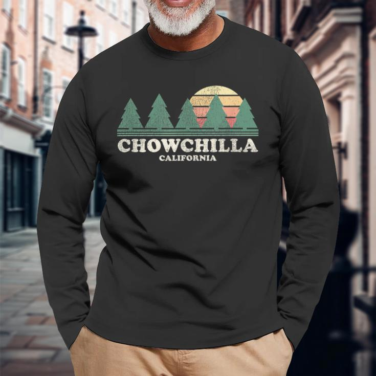 Chowchilla Ca Vintage Throwback Retro 70S Long Sleeve T-Shirt Gifts for Old Men