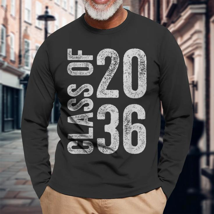 Class Of 2036 Grow With Me Graduation First Day Of School Long Sleeve Gifts for Old Men