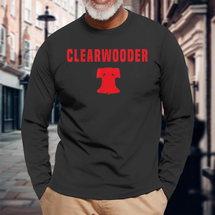 Clearwooder Philly Baseball Clearwater Cute Baseball Long Sleeve T-Shirt Gifts for Old Men