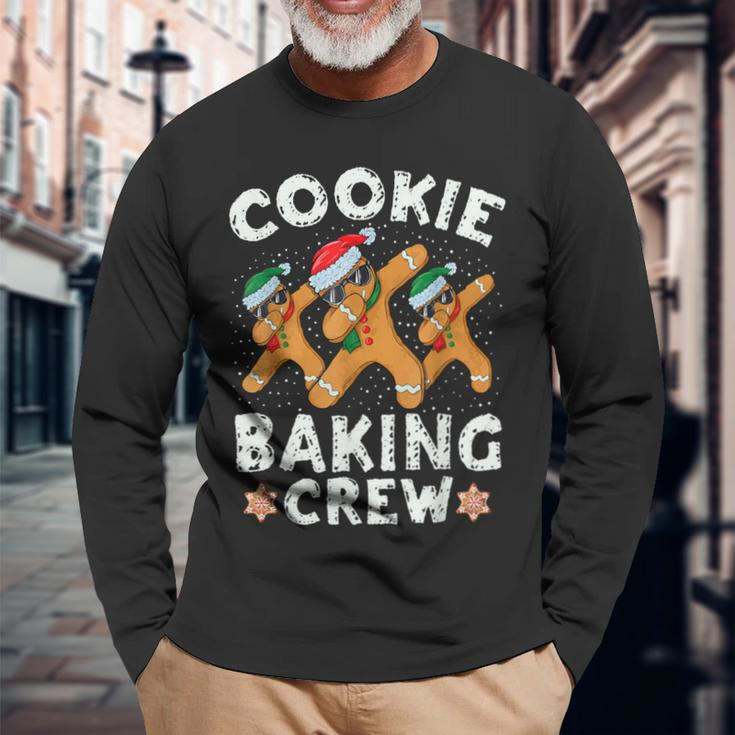Cookie Baking Crew Gingerbread Christmas Costume Pajamas Long Sleeve T-Shirt Gifts for Old Men