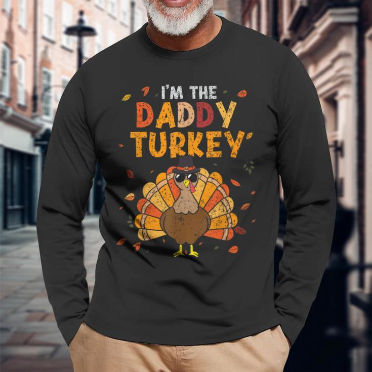 Cool I'm Daddy Turkey Thankful Papa Happy Thanksgiving Dad Long Sleeve T-Shirt Gifts for Old Men