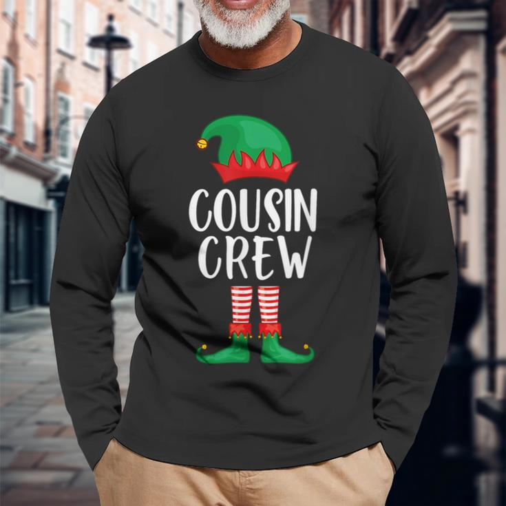 Cousin Crew Elf Christmas Party Matching Family Group Pajama Long Sleeve T-Shirt Gifts for Old Men