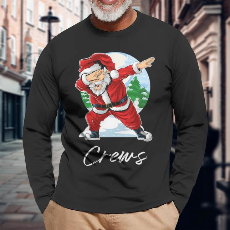 Crews Name Santa Crews Long Sleeve T-Shirt Gifts for Old Men