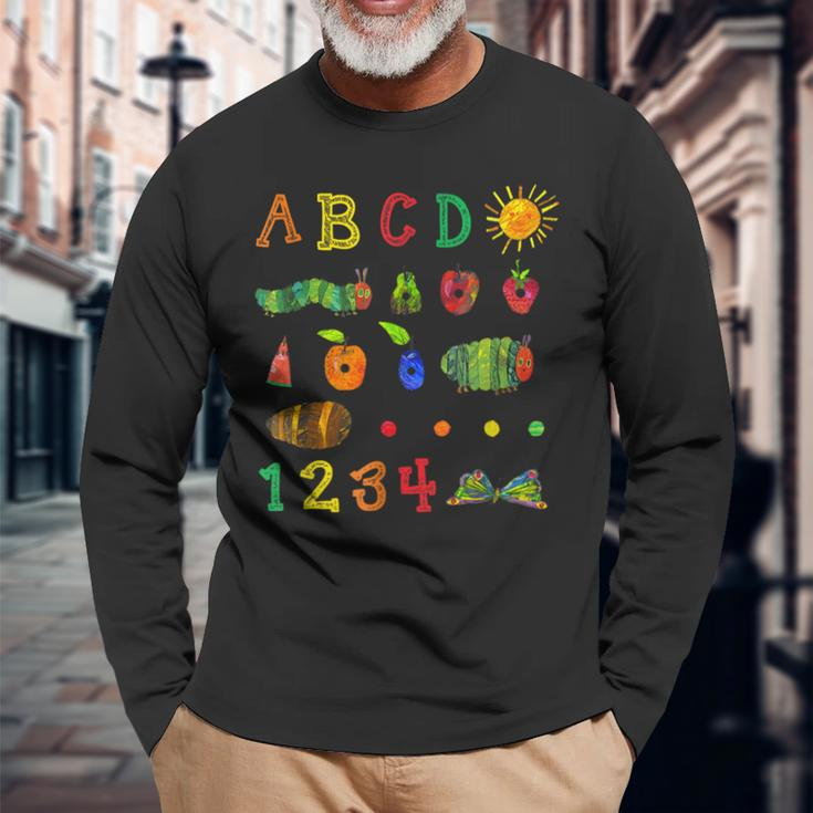 Cute Hungry Caterpillar Transformation Back To School Long Sleeve T-Shirt Gifts for Old Men