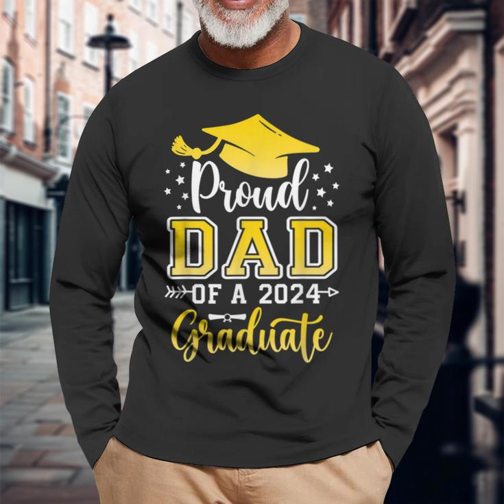 Dad Senior 2024 Proud Dad Of A Class Of 2024 Graduate Long Sleeve T-Shirt T-Shirt Gifts for Old Men