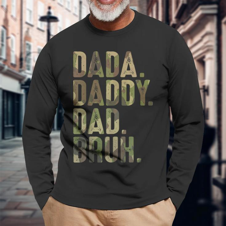 Dada Daddy Dad Bruh Dad For Dads Fathers Day Long Sleeve T-Shirt T-Shirt Gifts for Old Men