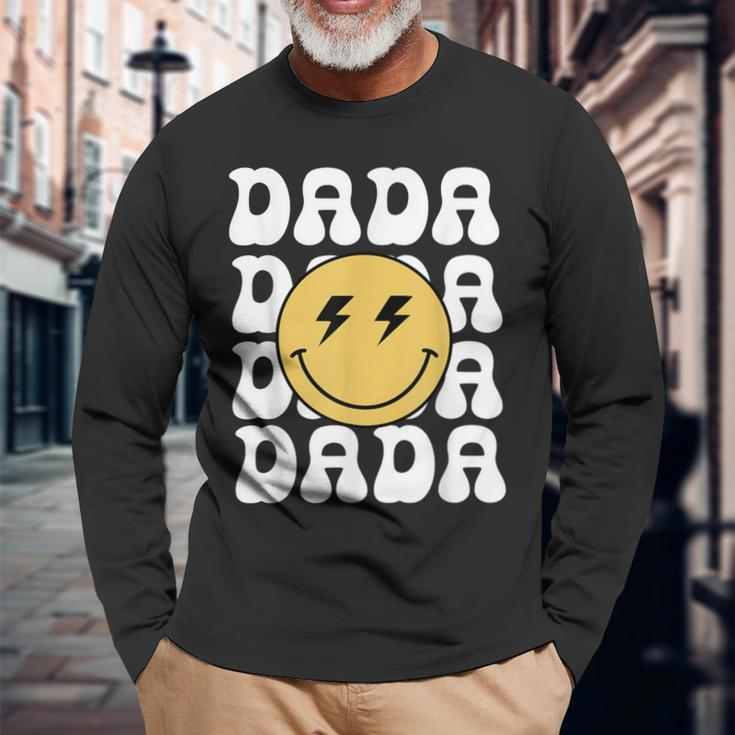 Dada One Happy Dude Birthday Theme Matching Long Sleeve T-Shirt Gifts for Old Men