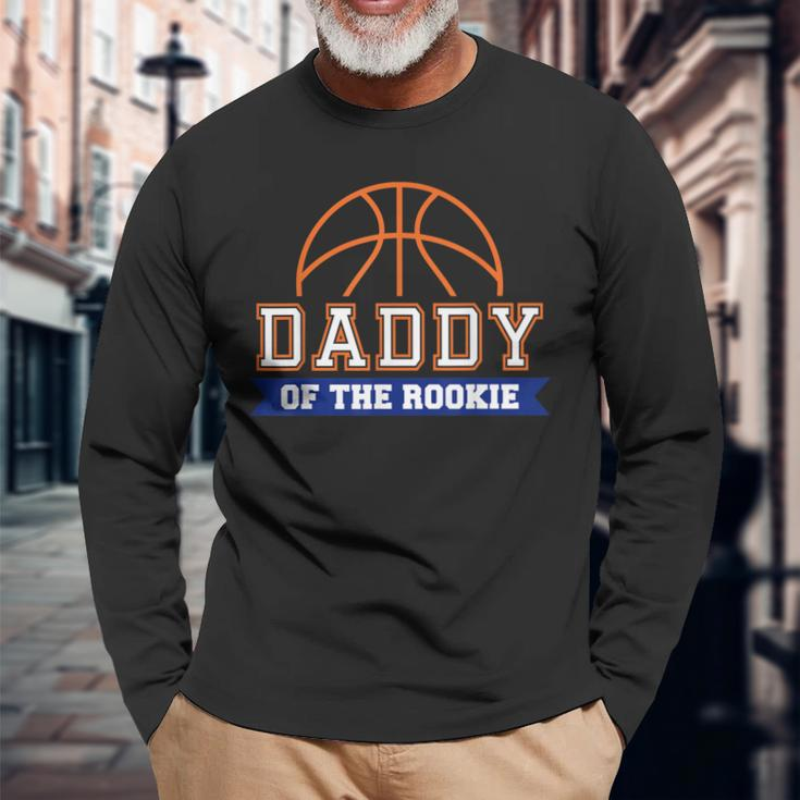 Daddy Of Rookie 1St Birthday Basketball Theme Matching Party Long Sleeve T-Shirt T-Shirt Gifts for Old Men