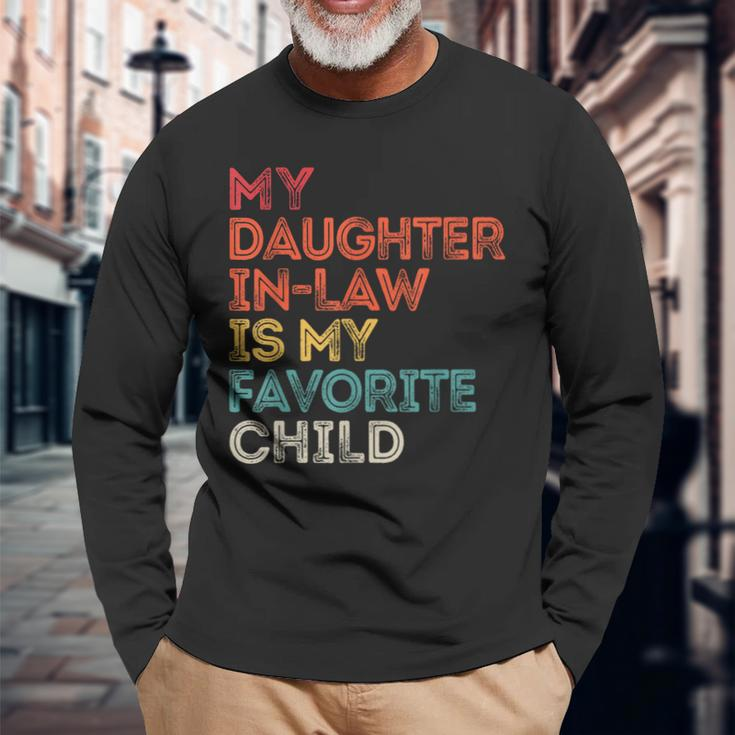 My Daughter Inlaw Is My Favorite Child Vintage Retro Father Long Sleeve T-Shirt T-Shirt Gifts for Old Men