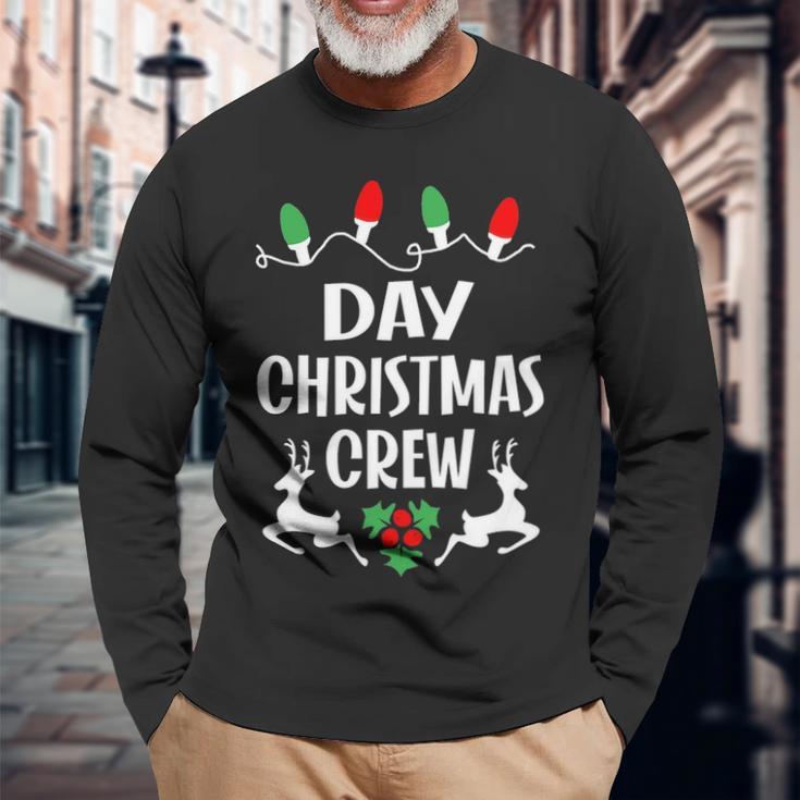 Day Name Christmas Crew Day Long Sleeve T-Shirt Gifts for Old Men