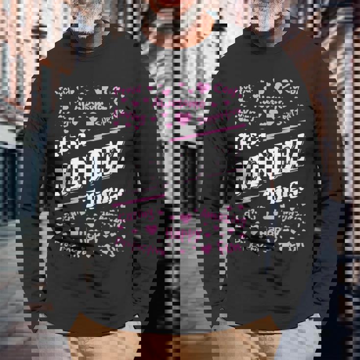 Mendez Surname Last Name Its A Mendez Thing Last Name Long Sleeve T-Shirt T-Shirt Gifts for Old Men