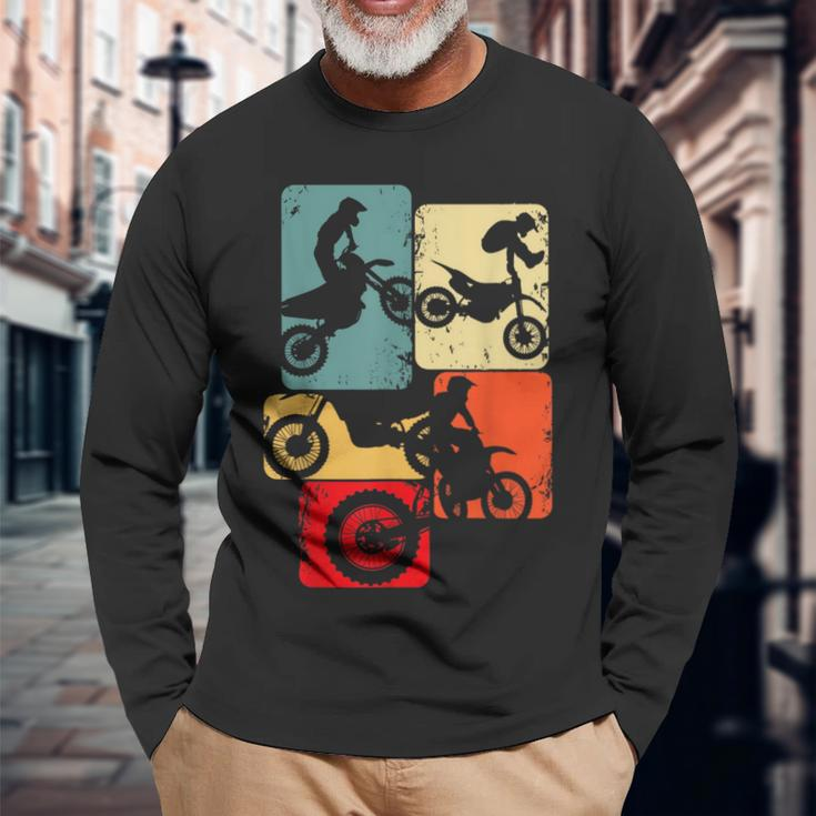 Dirt Bike Rider Motocross Enduro Dirt Biking Long Sleeve T-Shirt Gifts for Old Men