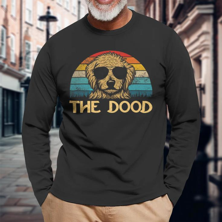 Dog Goldendoodle Retro Goldendoodle The Dood s Dad Mom Long Sleeve T-Shirt Gifts for Old Men