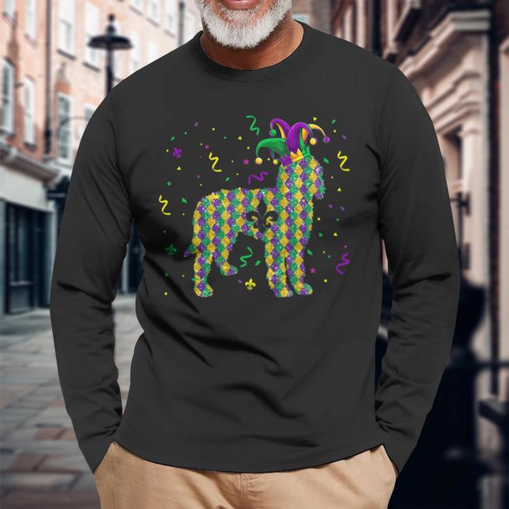 Dog Mardi Gras Outfit Goldendoodle Lover Men Women Long Sleeve T-Shirt Gifts for Old Men