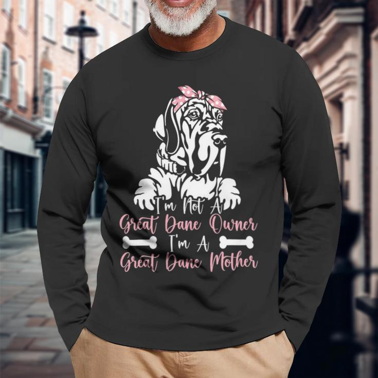Dog Owner Dog Breed Mom Great Dane Mom Long Sleeve T-Shirt Gifts for Old Men