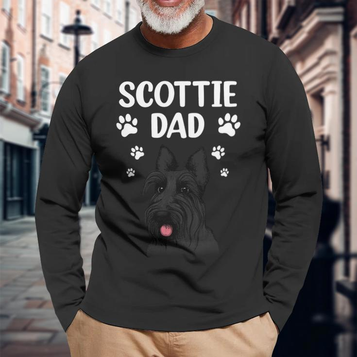 Dog Scottish Terrier Cool Scottish Terrier For Men Dad Scottie Dog Lover Owner Long Sleeve T-Shirt Gifts for Old Men