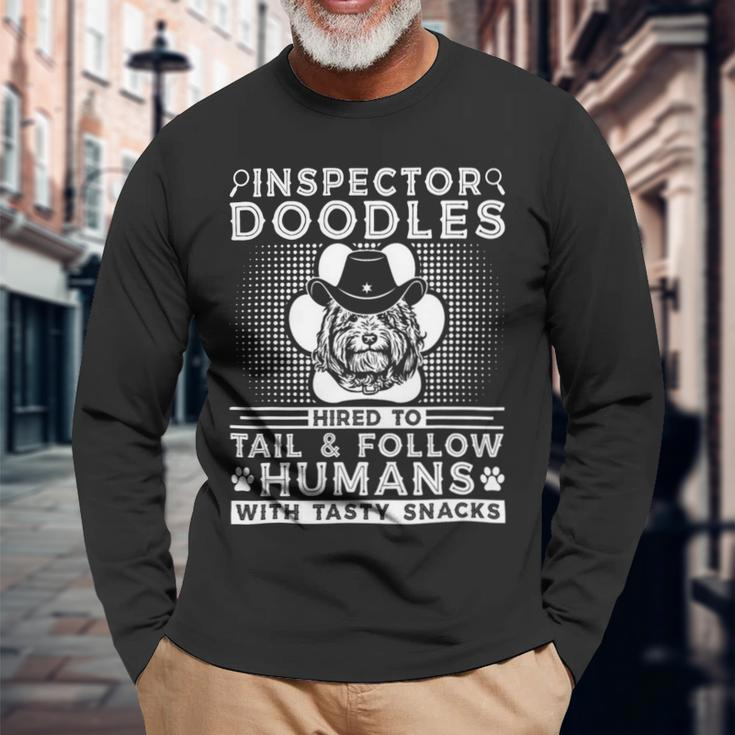 Dog Walker Inspector Sheriff Dog Trainer Goldendoodle Long Sleeve T-Shirt Gifts for Old Men