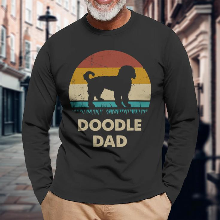 Doodle Dad For Men Goldendoodle Dog Vintage Dad Long Sleeve T-Shirt Gifts for Old Men