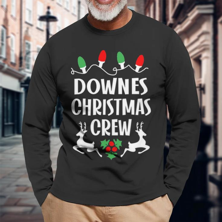 Downes Name Christmas Crew Downes Long Sleeve T-Shirt Gifts for Old Men