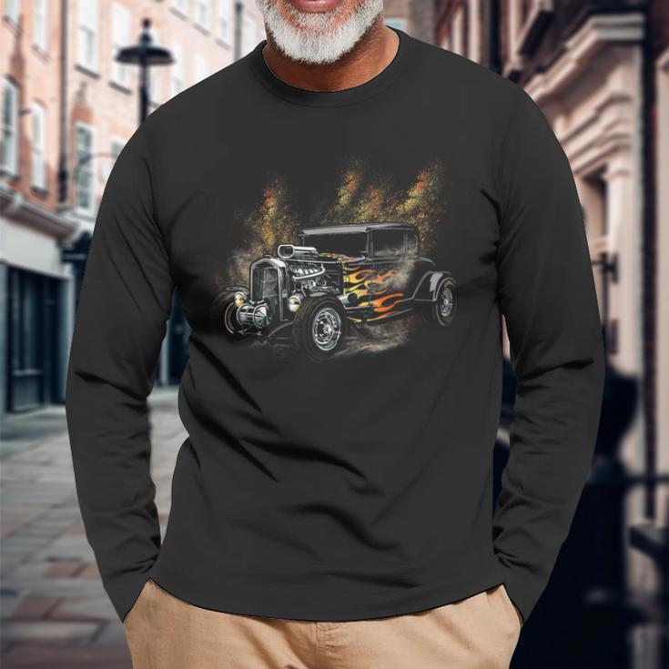 Drag Racing Muscle Cars Classic Vintage For Mechanic Mechanic Long Sleeve T-Shirt T-Shirt Gifts for Old Men