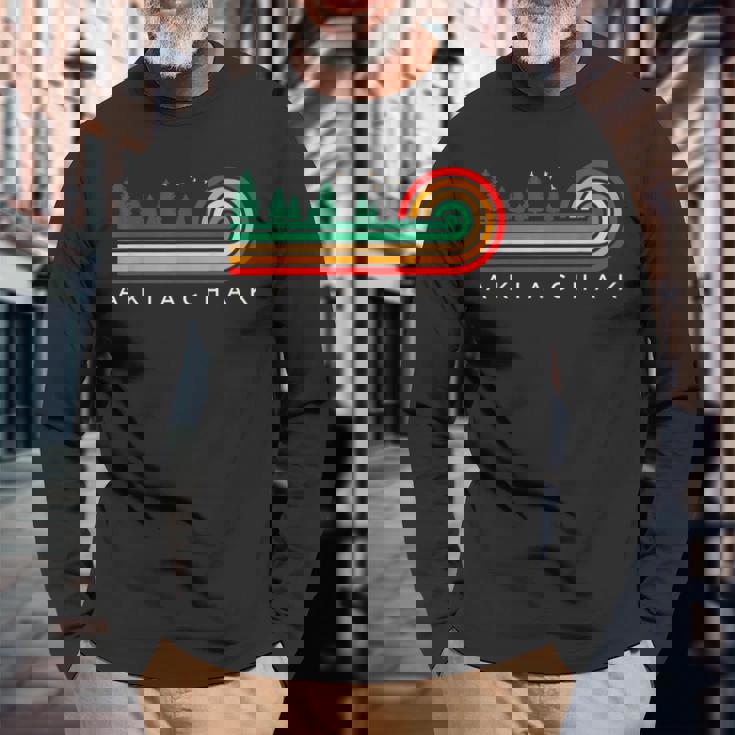 Evergreen Vintage Stripes Akiachak Alaska Long Sleeve T-Shirt Gifts for Old Men Evergreen Vintage Stripes Akiachak Alaska Long Sleeve T-Shirt Gifts for Old Men