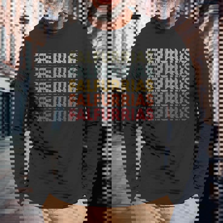 Falfurrias Texas Falfurrias Tx Retro Vintage Text Long Sleeve T-Shirt Gifts for Old Men
