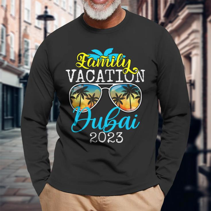 Family Vacay Squad Dubai Trip Vacation Dubai 2023 Long Sleeve T-Shirt Gifts for Old Men