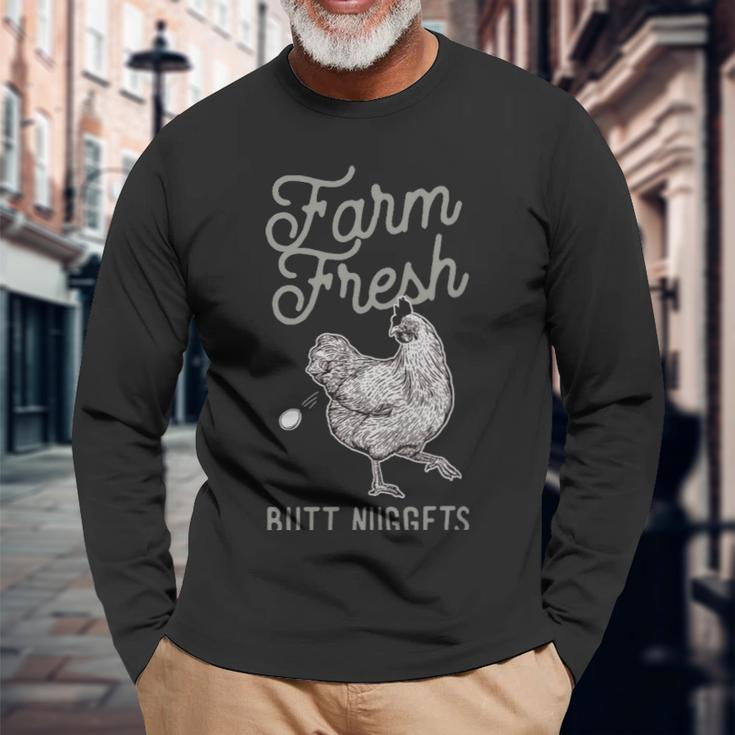 Farm Fresh Butt Nuggets Farm Fresh Butt Nuggets Long Sleeve T-Shirt Gifts for Old Men