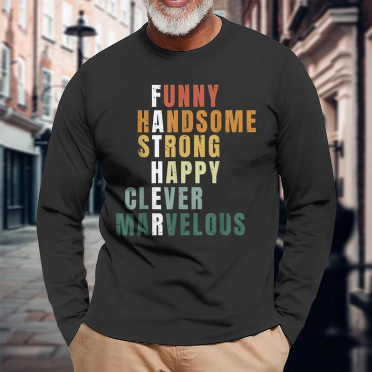 Father Definition Best Dad Fathers Day Long Sleeve T-Shirt Gifts for Old Men