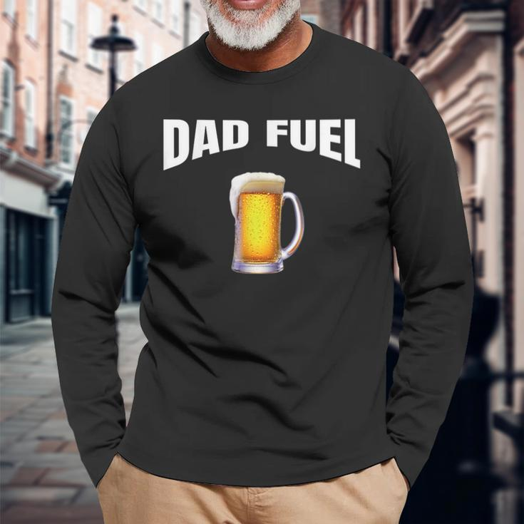 Fathers Day Birthday Great Idea Dad Fuel Fun Long Sleeve T-Shirt Gifts for Old Men