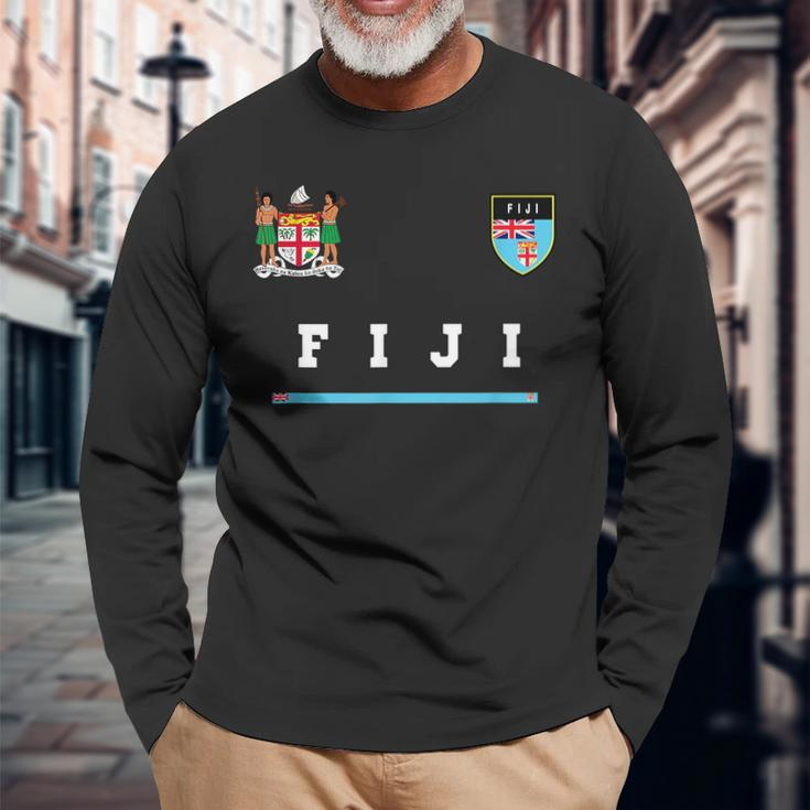 Fiji SportSoccer Jersey Flag Football Suva Long Sleeve T-Shirt T-Shirt Gifts for Old Men