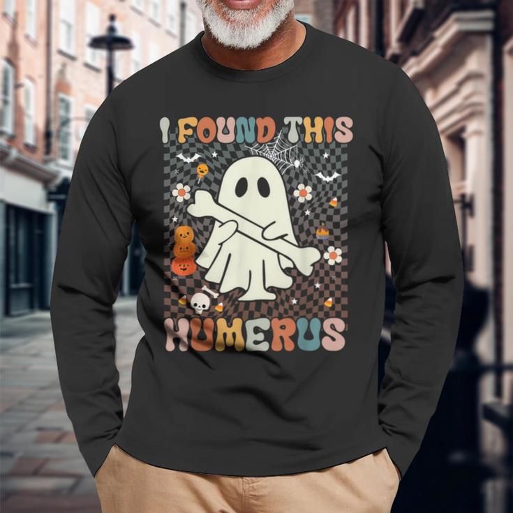 I Found This Humerus Pun Joke Humorous Halloween Costume Long Sleeve T-Shirt Gifts for Old Men