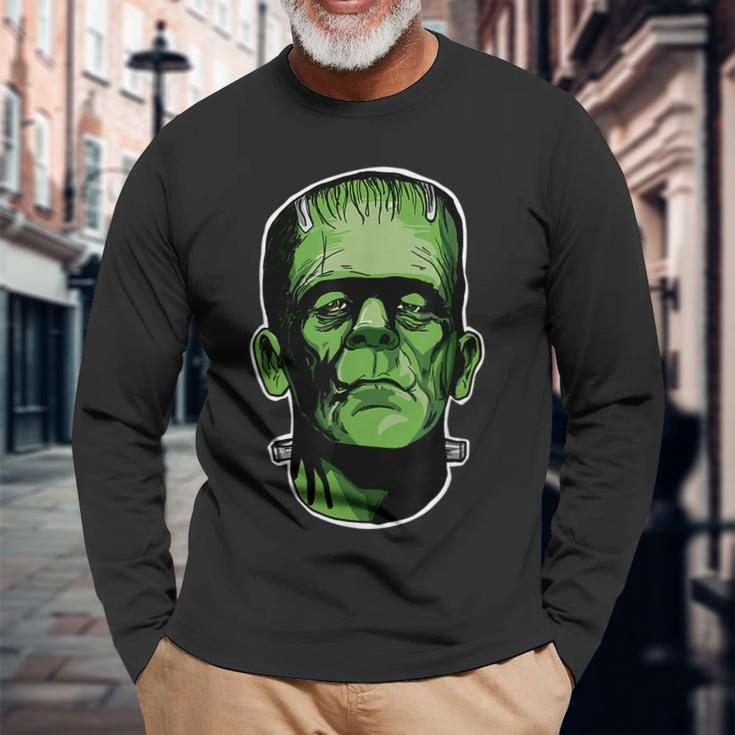 Frankenstein Monster Horror Halloween Halloween Long Sleeve T-Shirt Gifts for Old Men