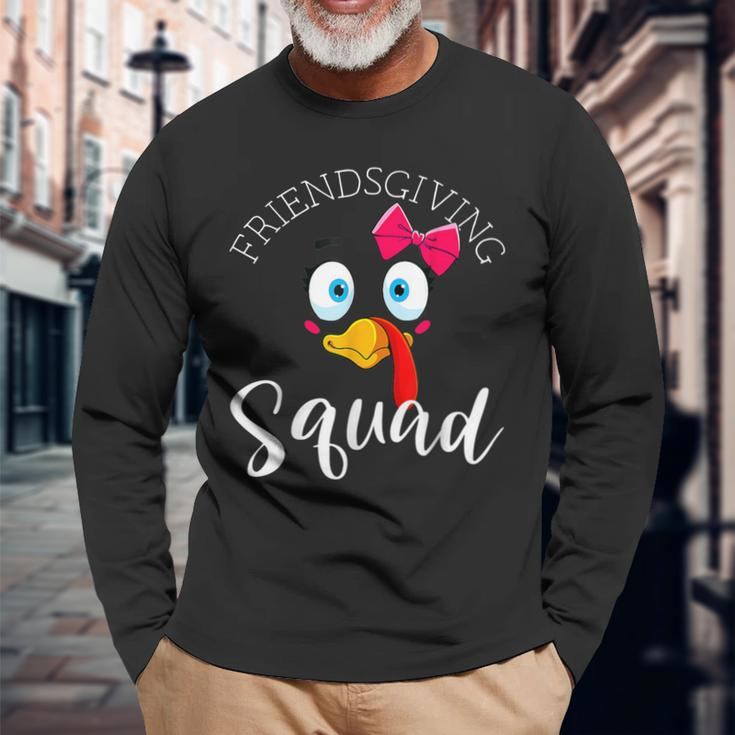 Friendsgiving Squad Happy Thanksgiving Turkey Day Long Sleeve T-Shirt Gifts for Old Men
