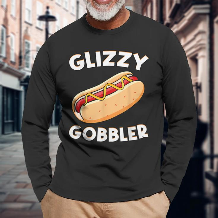Hot Dog Glizzy Gobbler Number One Glizzy Gladiator Long Sleeve T-Shirt Gifts for Old Men
