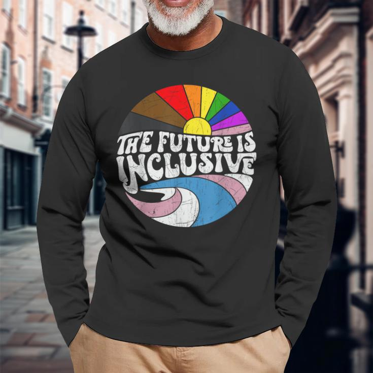 The Future Is Inclusive Lgbt Gay Rights Pride Long Sleeve T-Shirt Gifts for Old Men