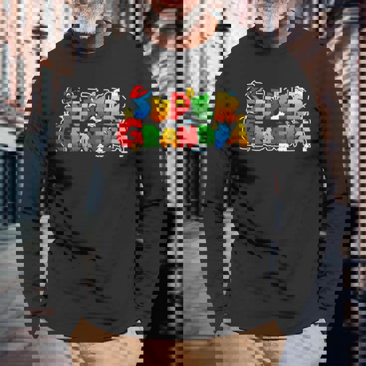 Gamer Super Grandpa Gamer For Grandpa Long Sleeve Gifts for Old Men
