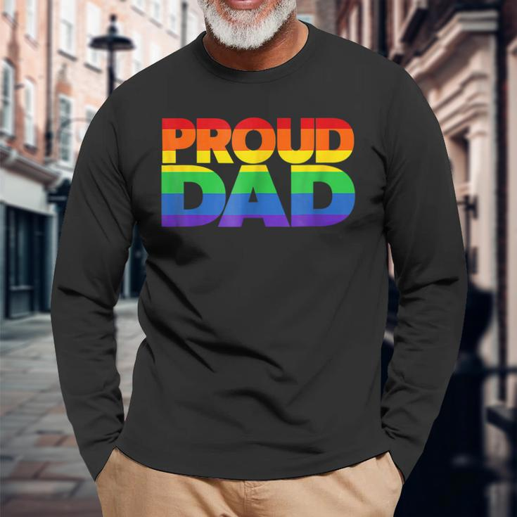Gay Pride Proud Dad Lgbt Parent Fathers Day Long Sleeve T-Shirt T-Shirt Gifts for Old Men