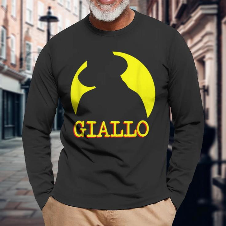 Giallo Italian Horror Movies 70S Retro Italian Horror Long Sleeve T-Shirt Gifts for Old Men