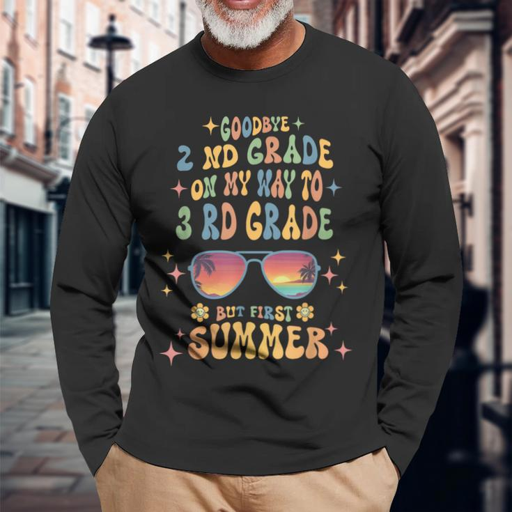 Goodbye 2Nd Grade Graduation To 3Rd Grade Hello Summer 2023 Long Sleeve T-Shirt T-Shirt Gifts for Old Men