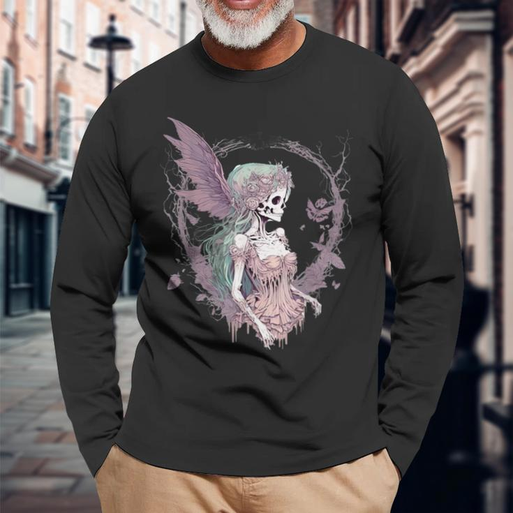 Goth Fairycore Aesthetic Gothic Fairy Aesthetic Long Sleeve T-Shirt Gifts for Old Men