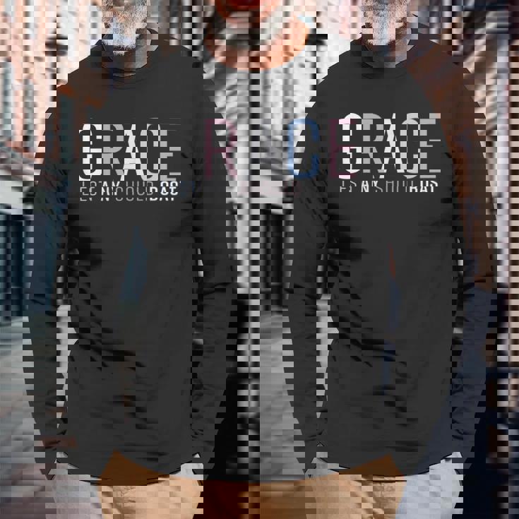 Grace Lest Any Should Boast Long Sleeve T-Shirt Gifts for Old Men