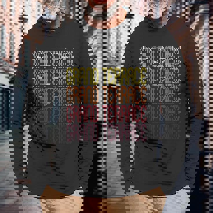 Grand Terrace Ca Vintage Style California Long Sleeve T-Shirt Gifts for Old Men